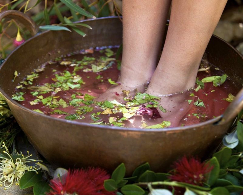 Soaking your feet in hot water is recommended in China